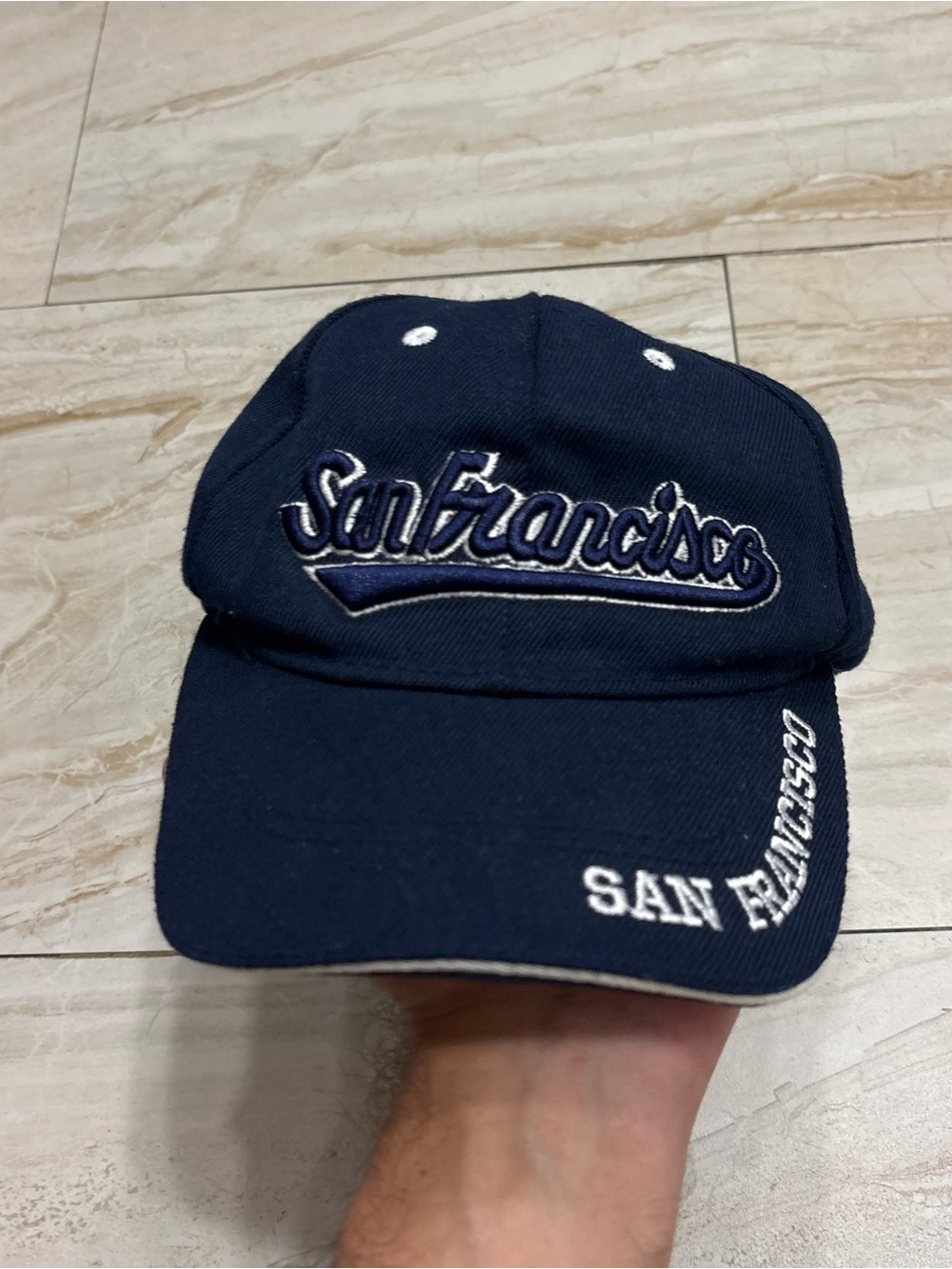 Lanza U.S.A. Men's / Unisex Navy Blue "San Francisco" Embroidered Baseball Cap